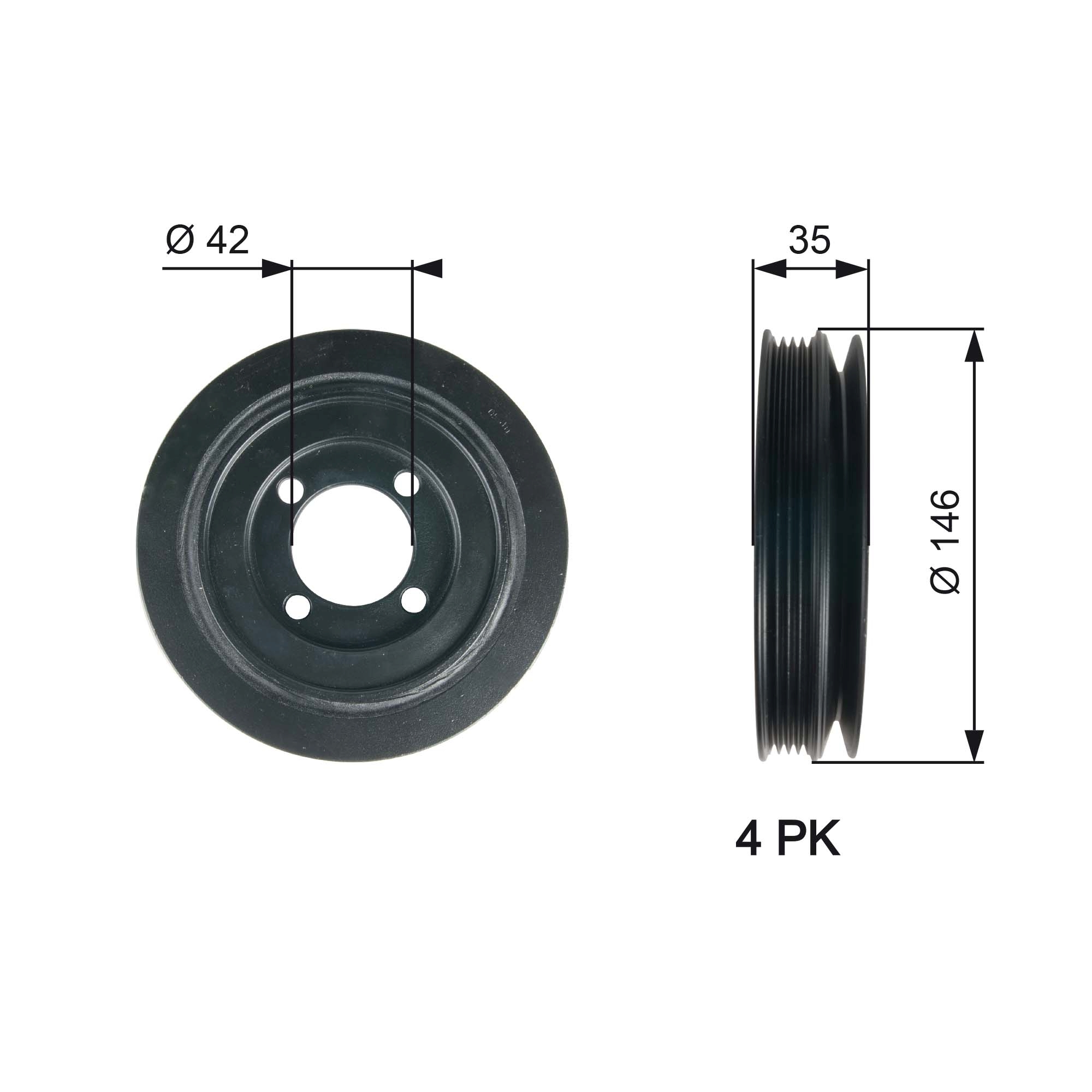 Fulie curea, arbore cotit TVD1115 GATES