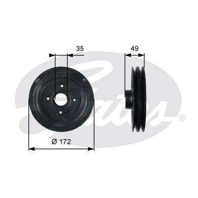 Fulie curea, arbore cotit TVD1123 GATES