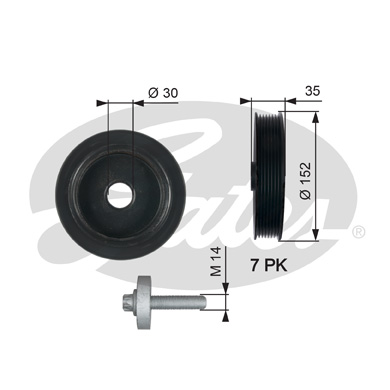 Fulie curea, arbore cotit TVD1127A GATES