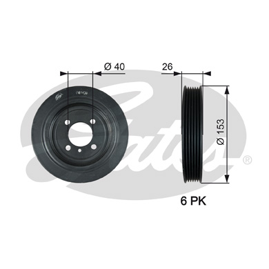 Fulie curea, arbore cotit TVD1129 GATES