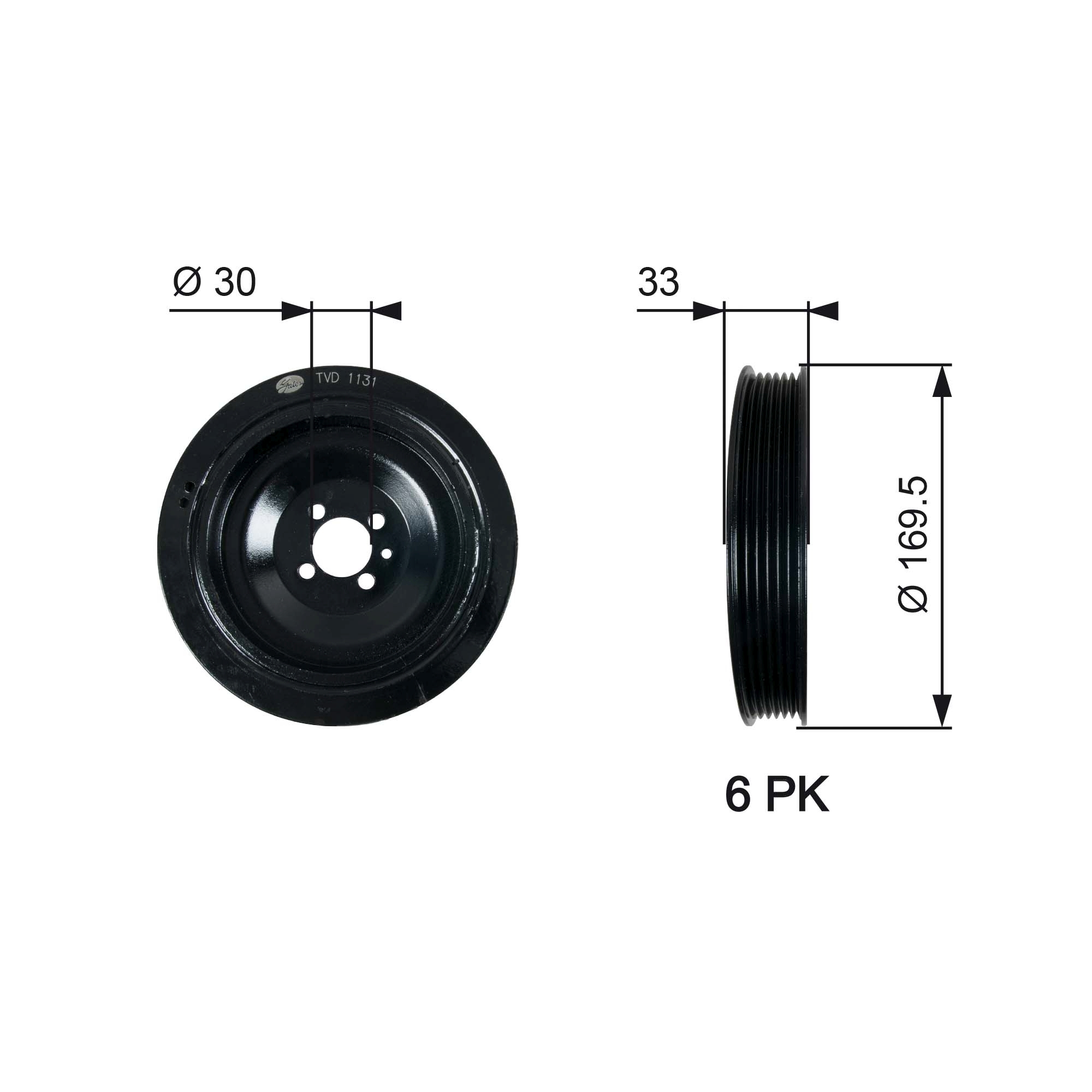 Fulie curea, arbore cotit TVD1131 GATES