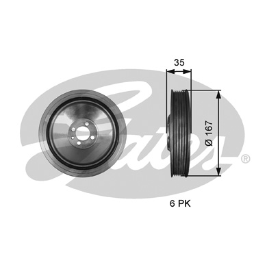 Fulie curea, arbore cotit TVD1135 GATES