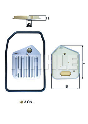 Filtru hidraulic, cutie de viteze automata HX 163KIT KNECHT