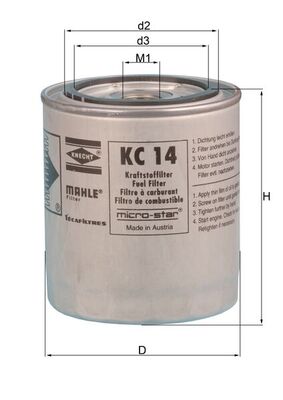 Filtru combustibil KC 14 KNECHT