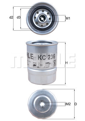 Filtru combustibil KC 236 KNECHT