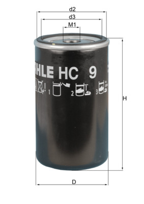 Filtru hidraulic, cutie de viteze automata HC 9 KNECHT