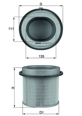 Filtru aer LX 670 KNECHT