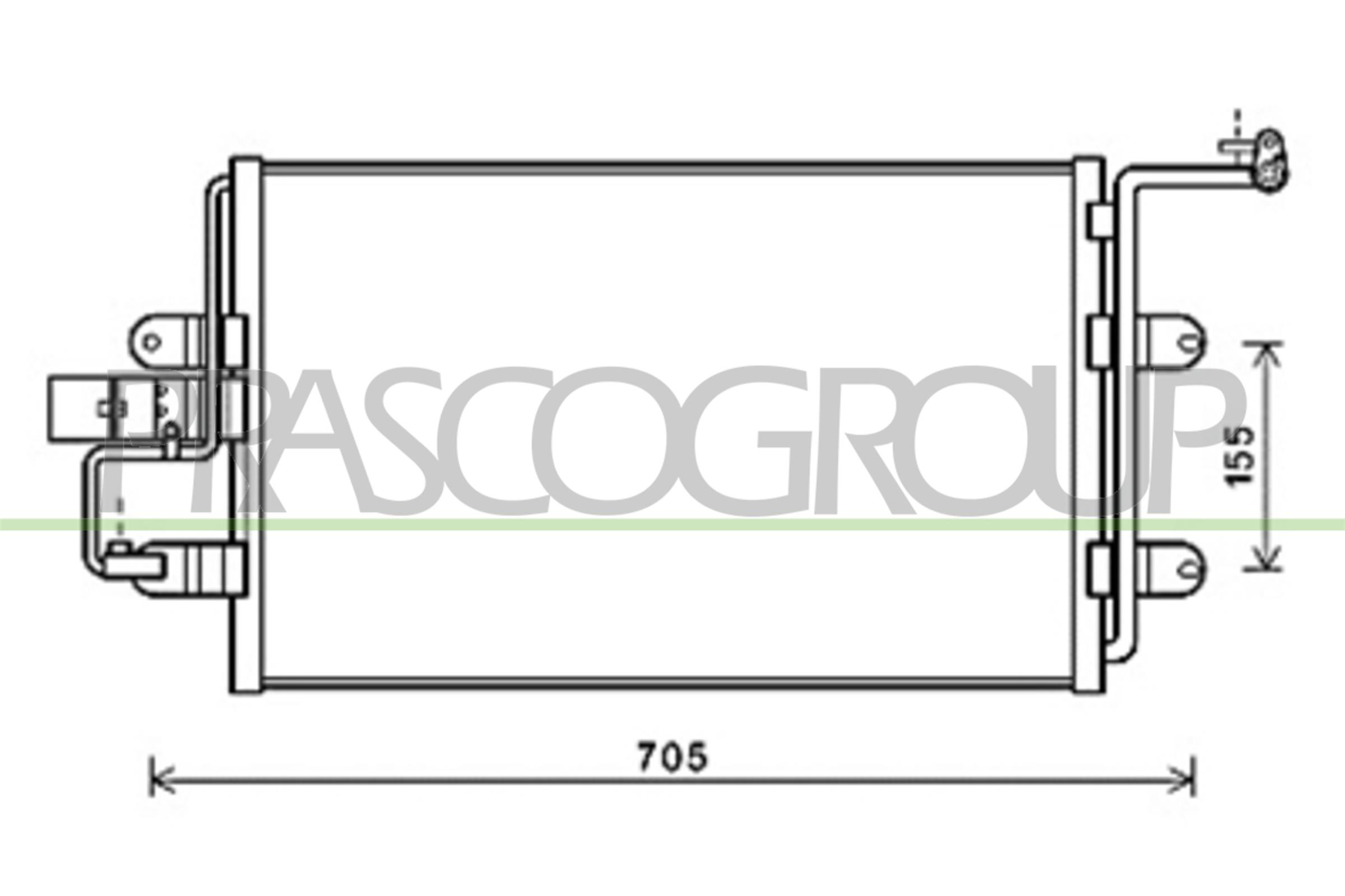 Condensator, climatizare AD016C003 PRASCO