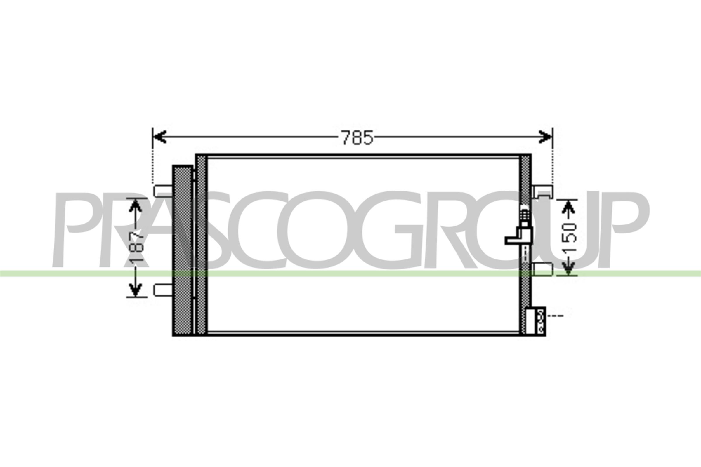Condensator, climatizare AD025C001 PRASCO