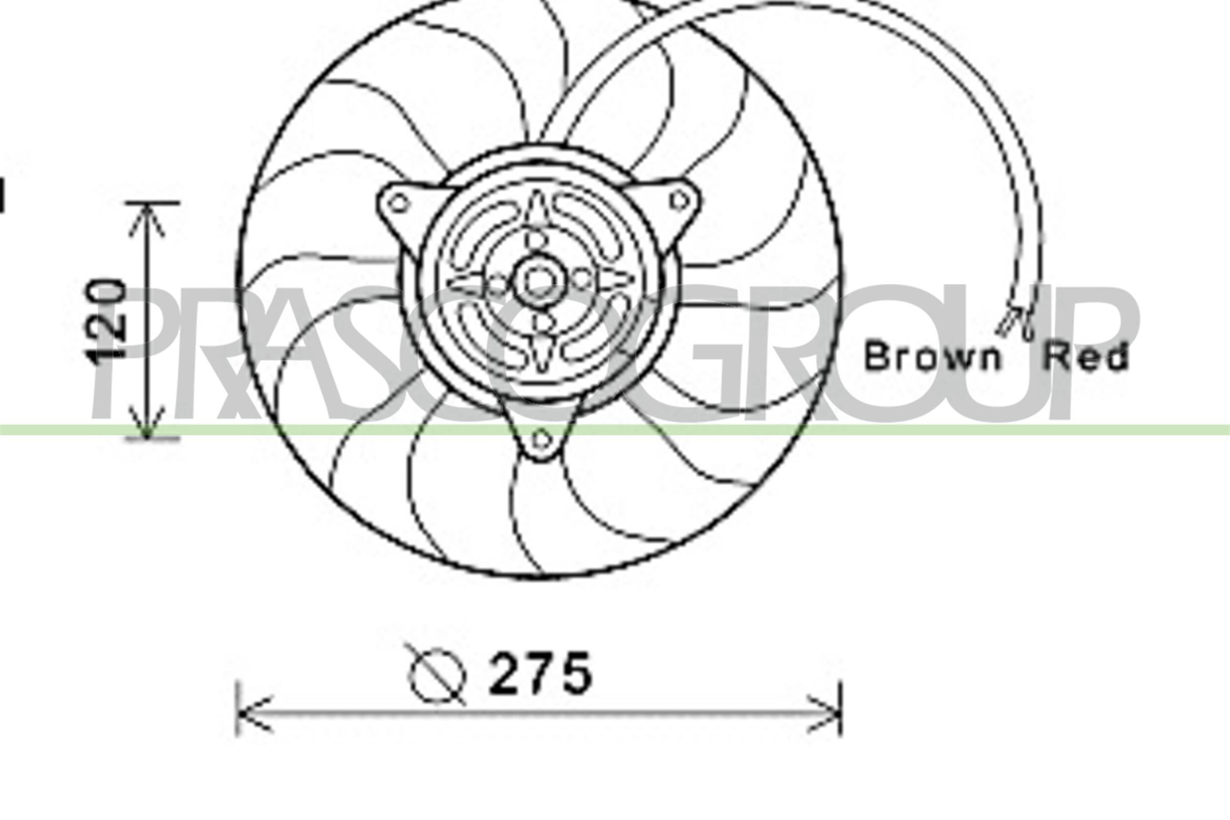 Ventilator, radiator AD033F005 PRASCO