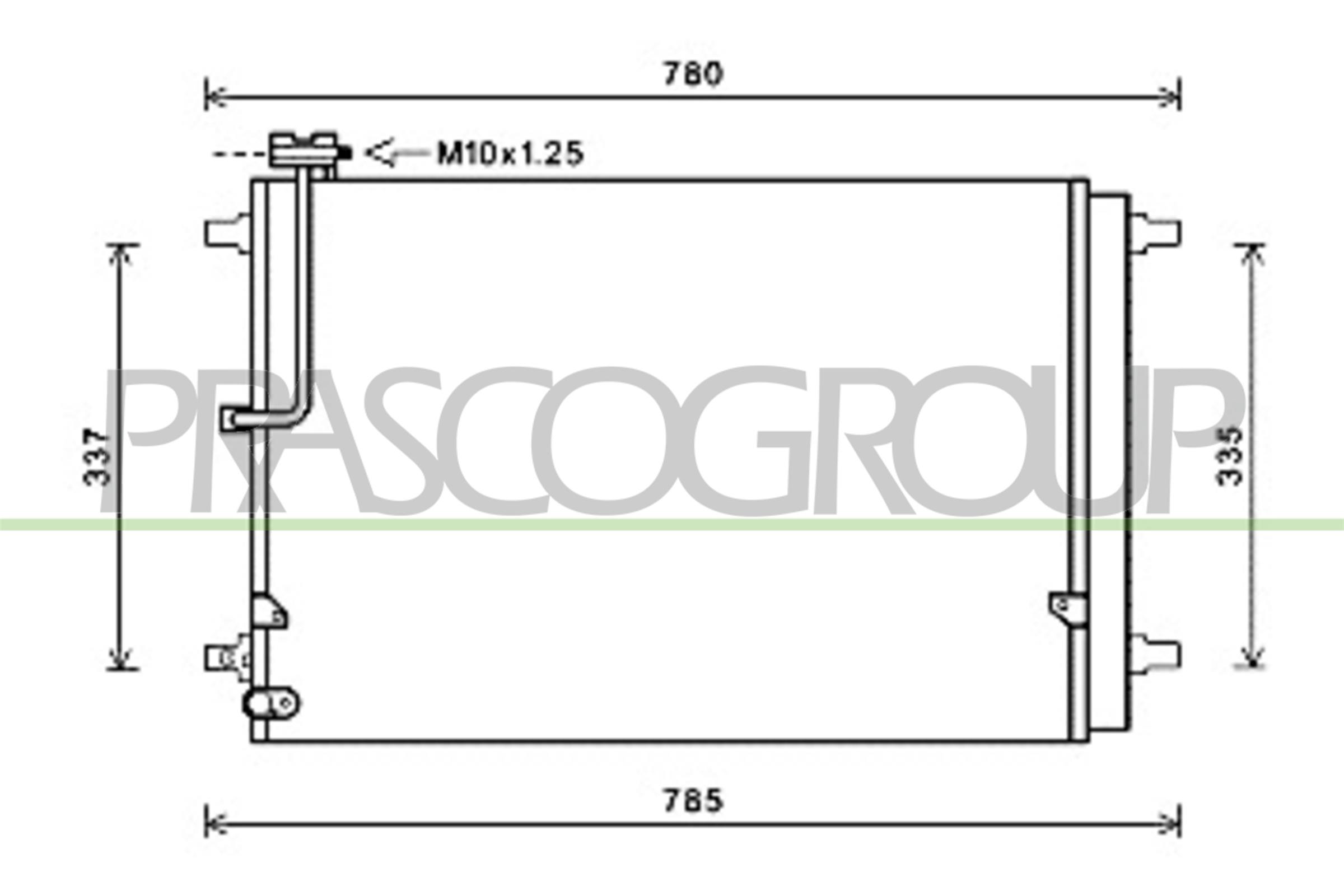 Condensator, climatizare AD064C001 PRASCO
