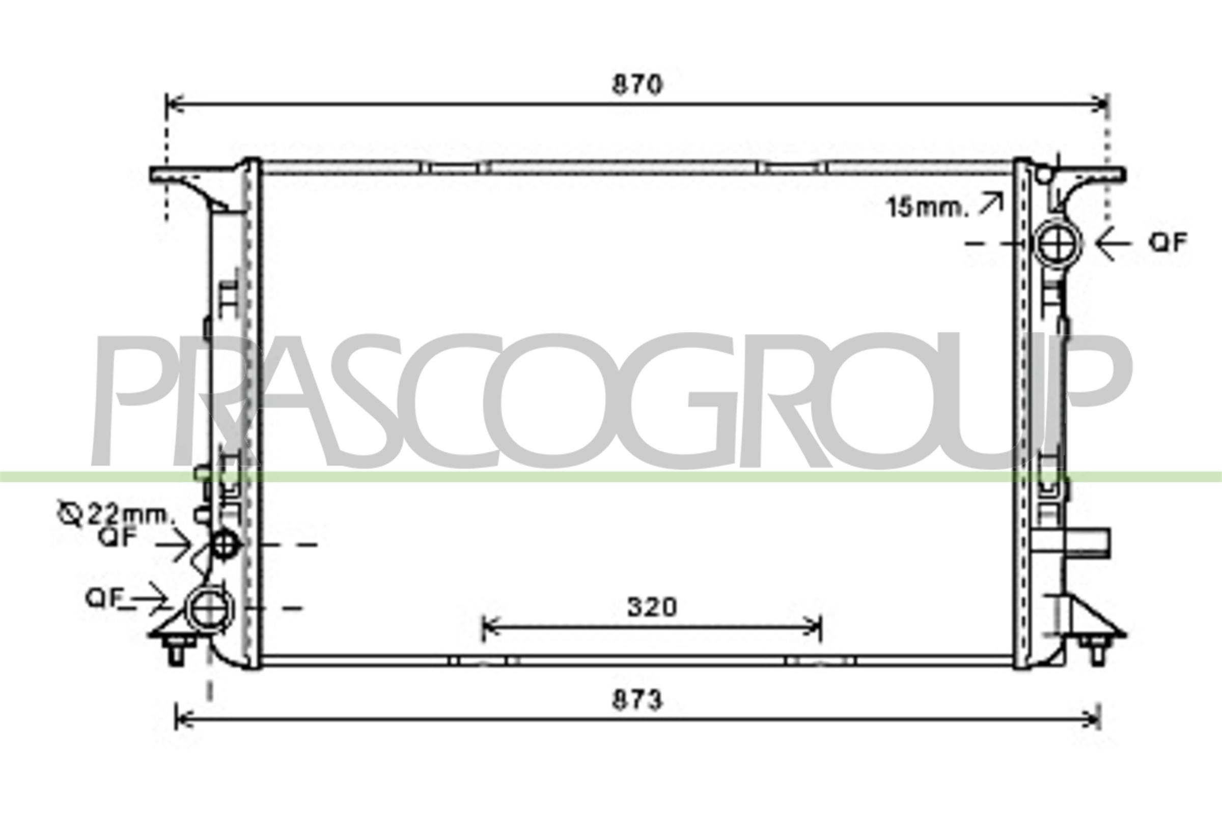 Radiator, racire motor AD064R001 PRASCO