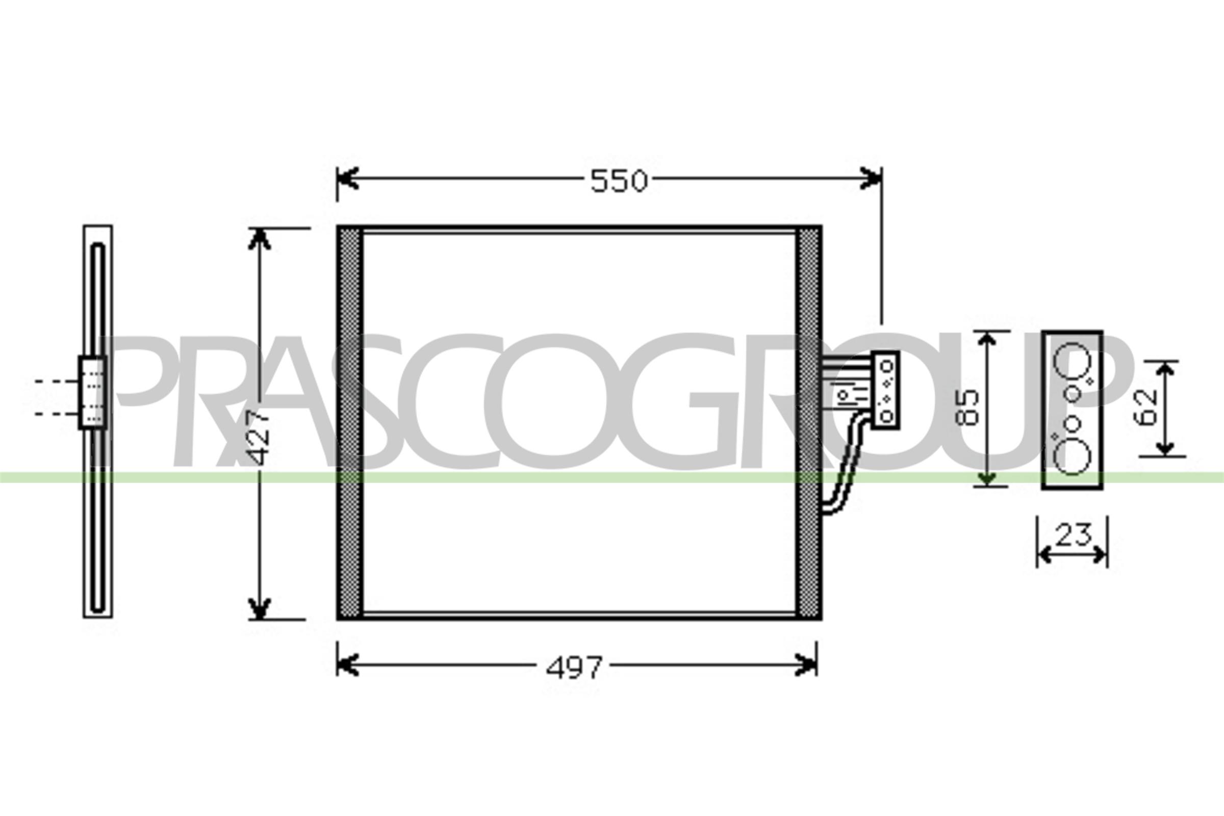 Condensator, climatizare BM044C002 PRASCO