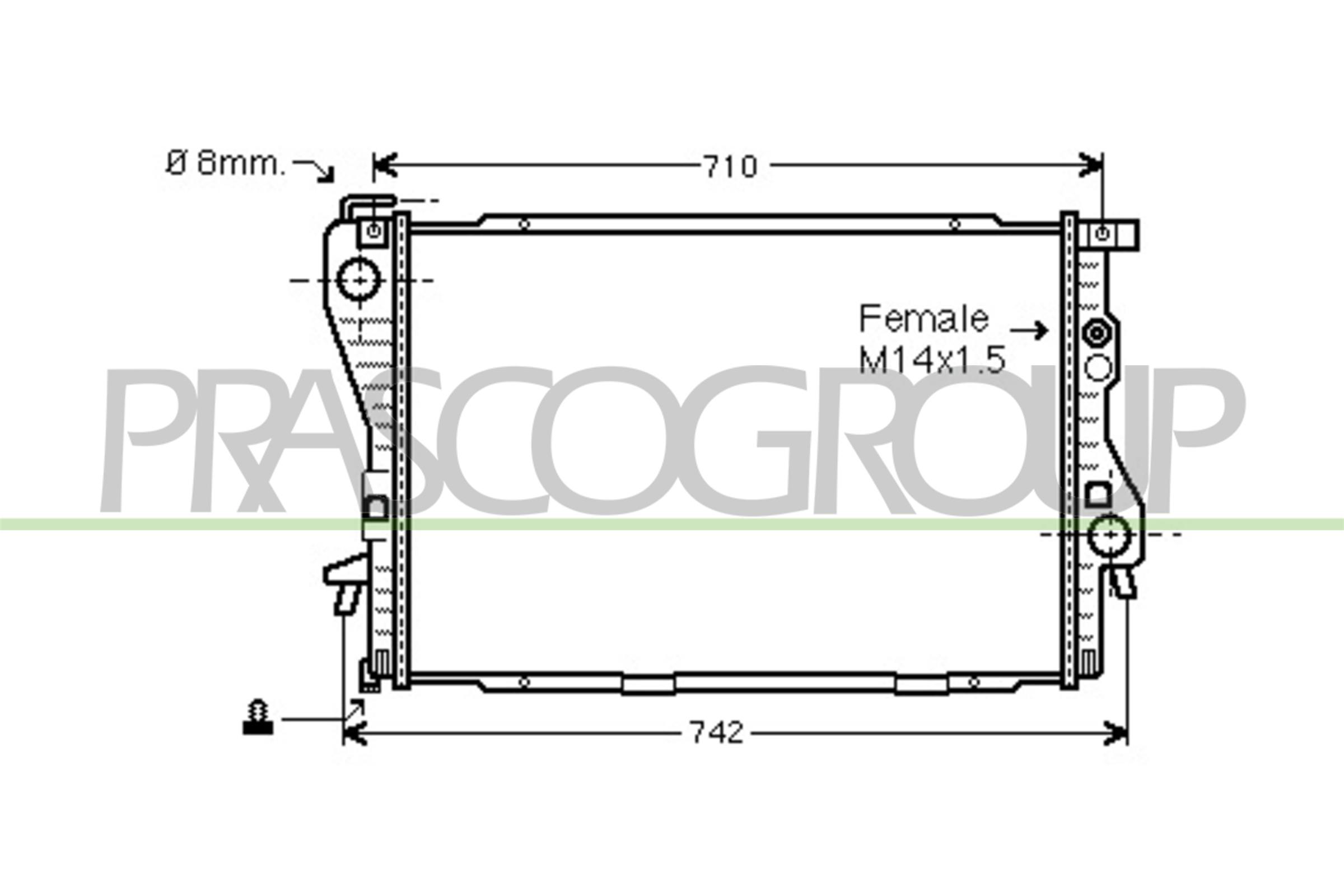 Radiator, racire motor BM044R011 PRASCO