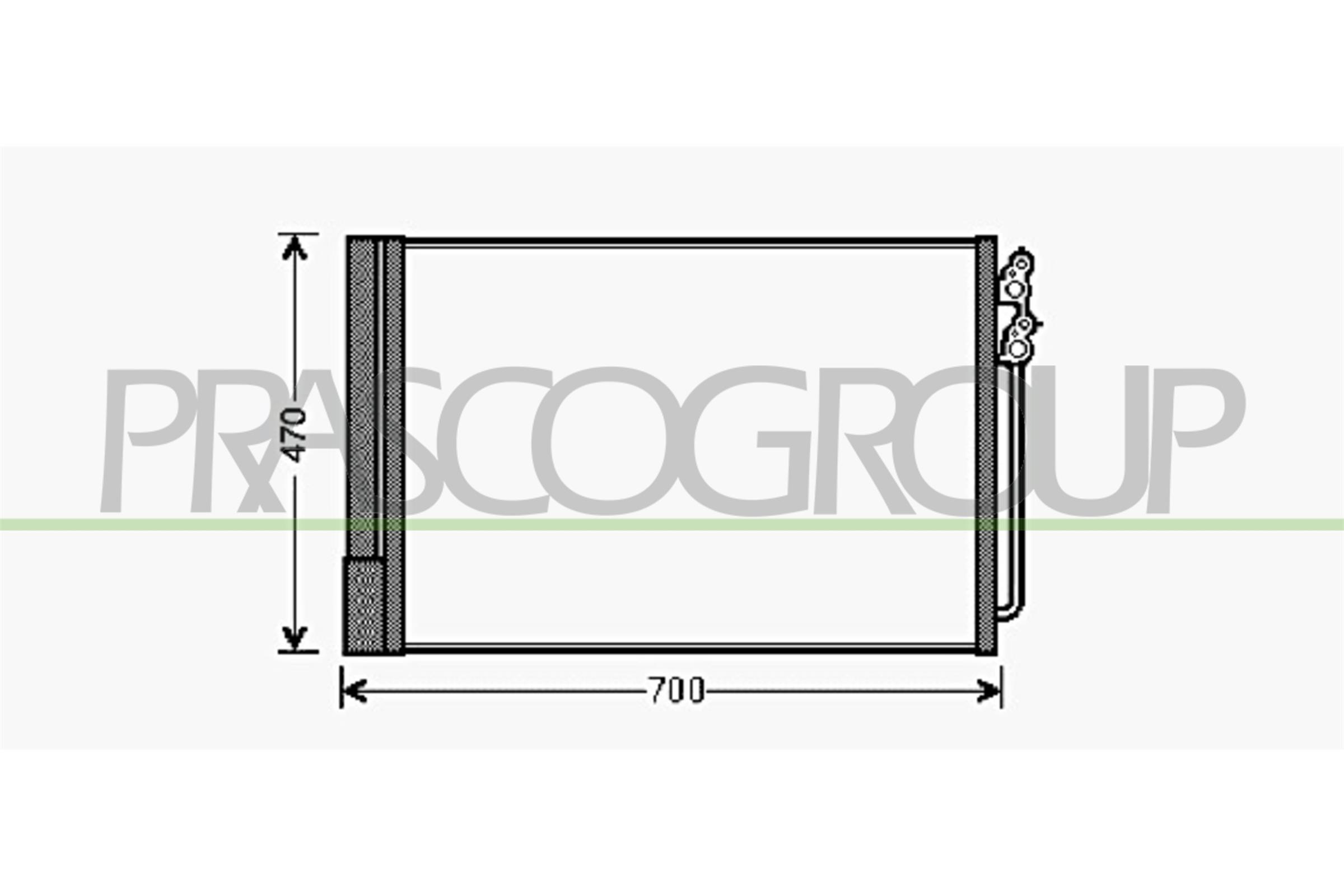 Condensator, climatizare BM500C003 PRASCO