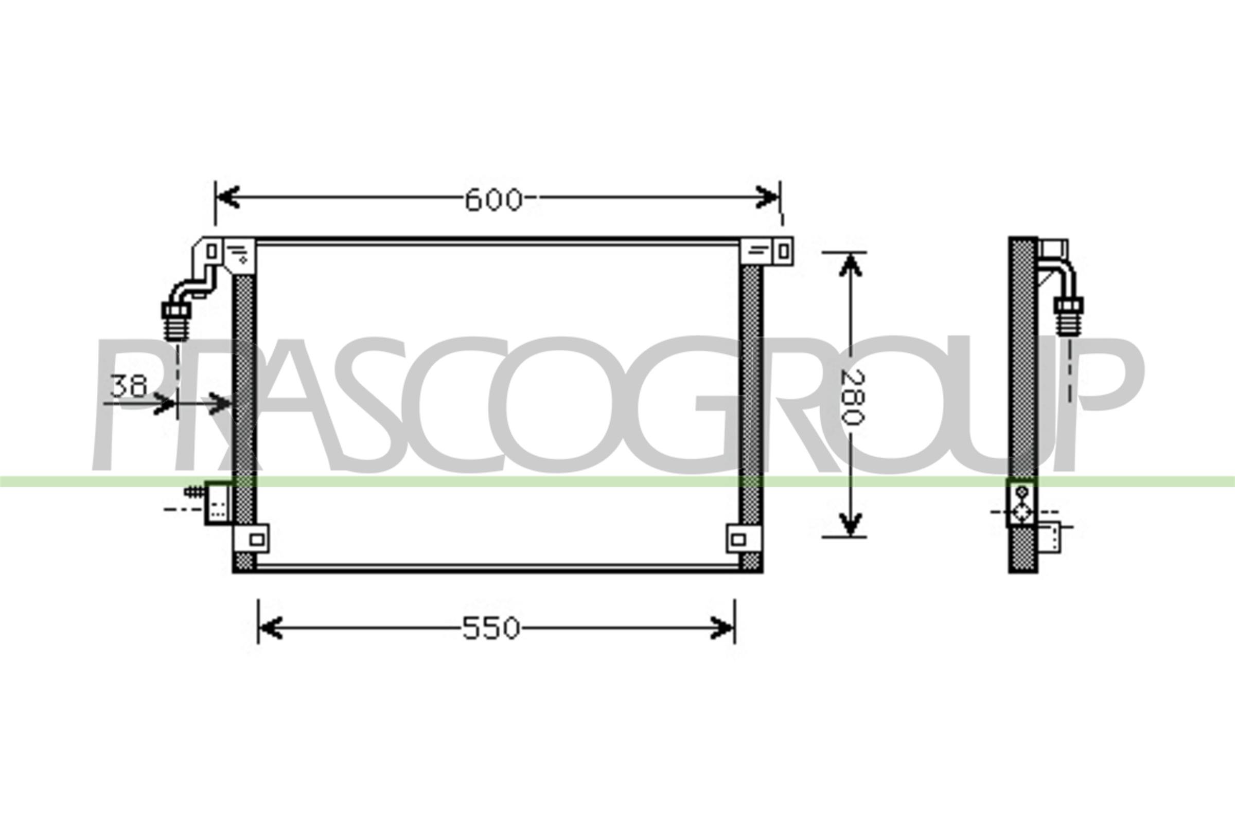 Condensator, climatizare CI023C001 PRASCO