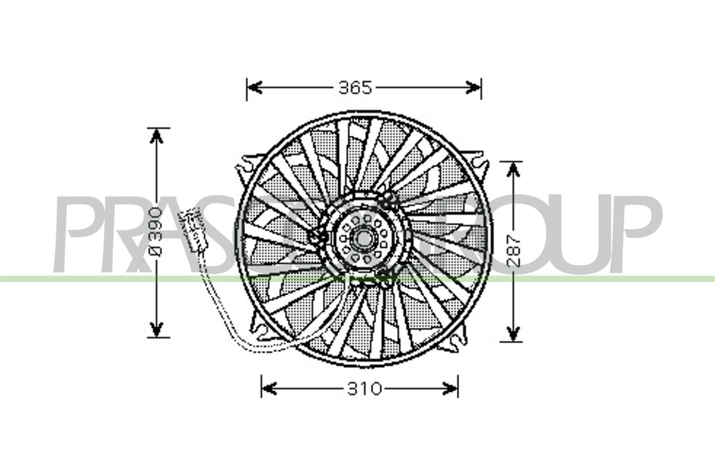 Ventilator, radiator CI424F001 PRASCO