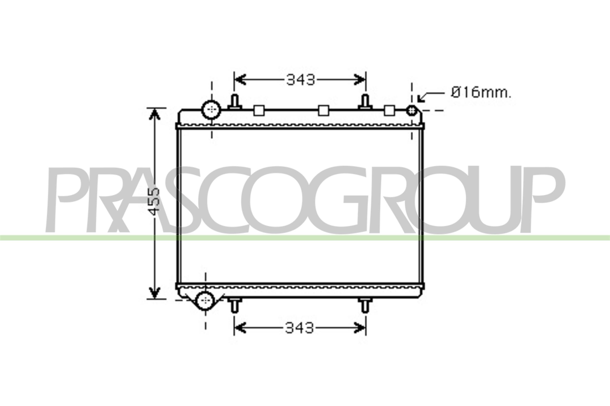 Radiator, racire motor CI424R006 PRASCO