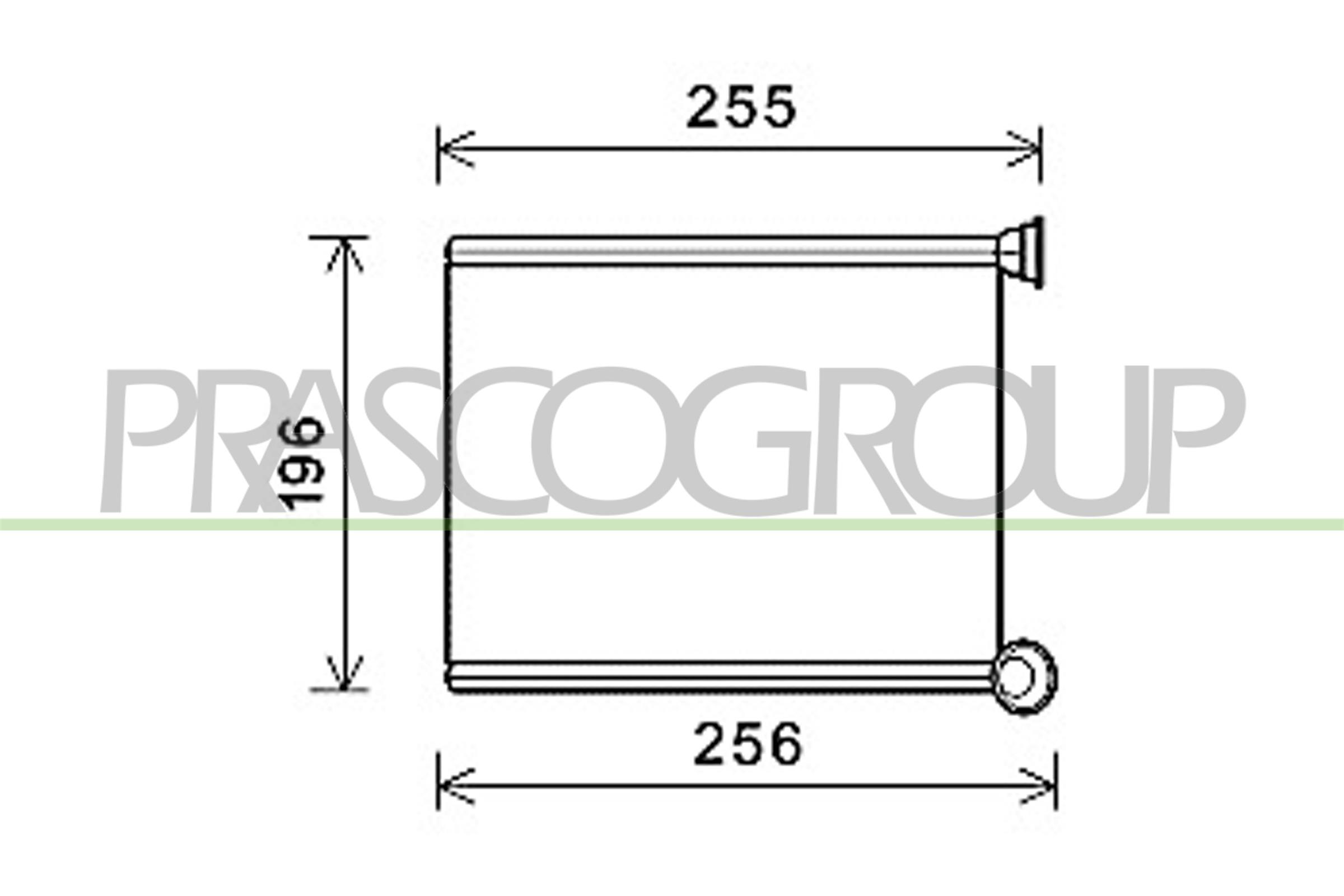 Schimbator caldura, incalzire habitaclu CI705H001 PRASCO