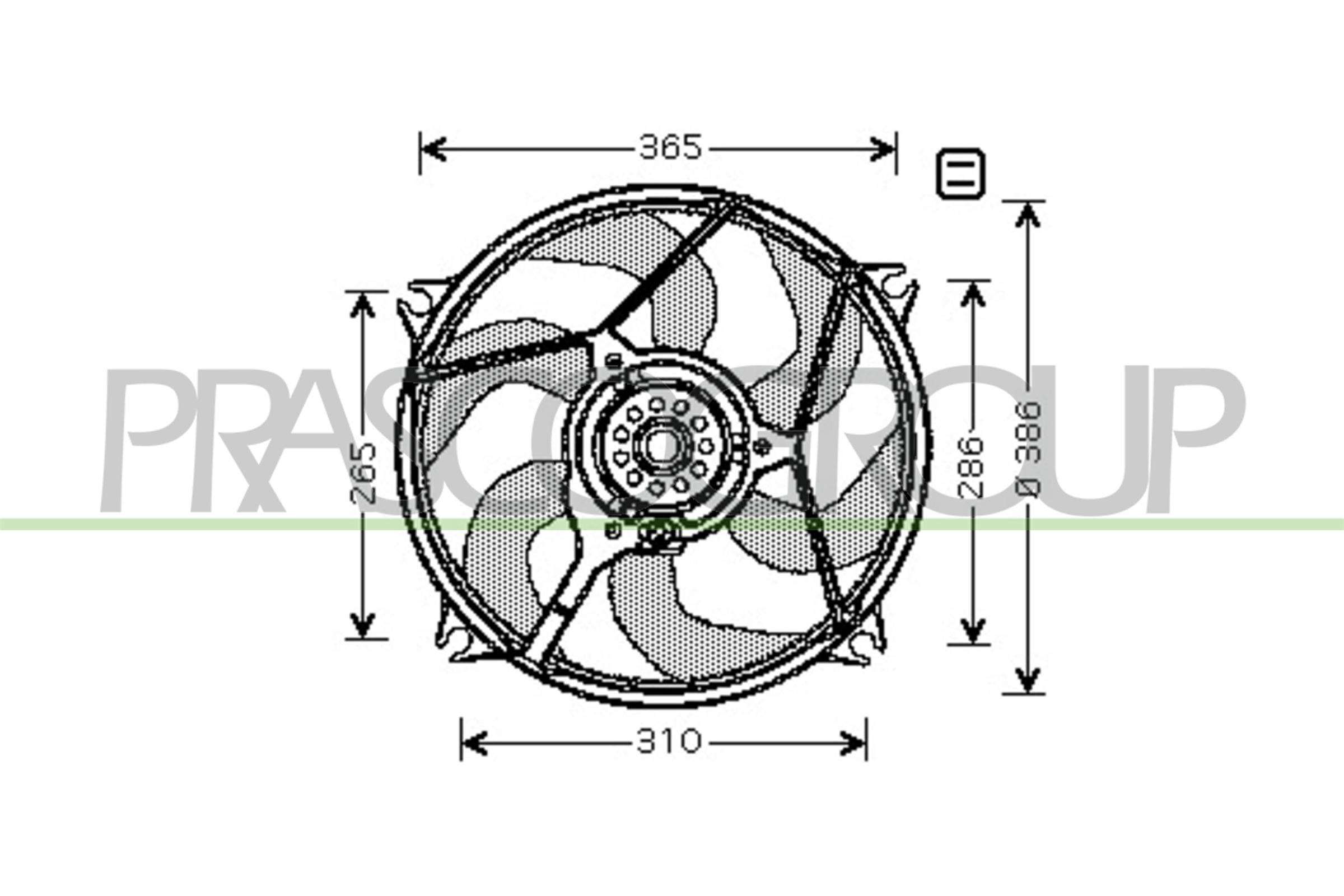 Ventilator, radiator CI715F004 PRASCO