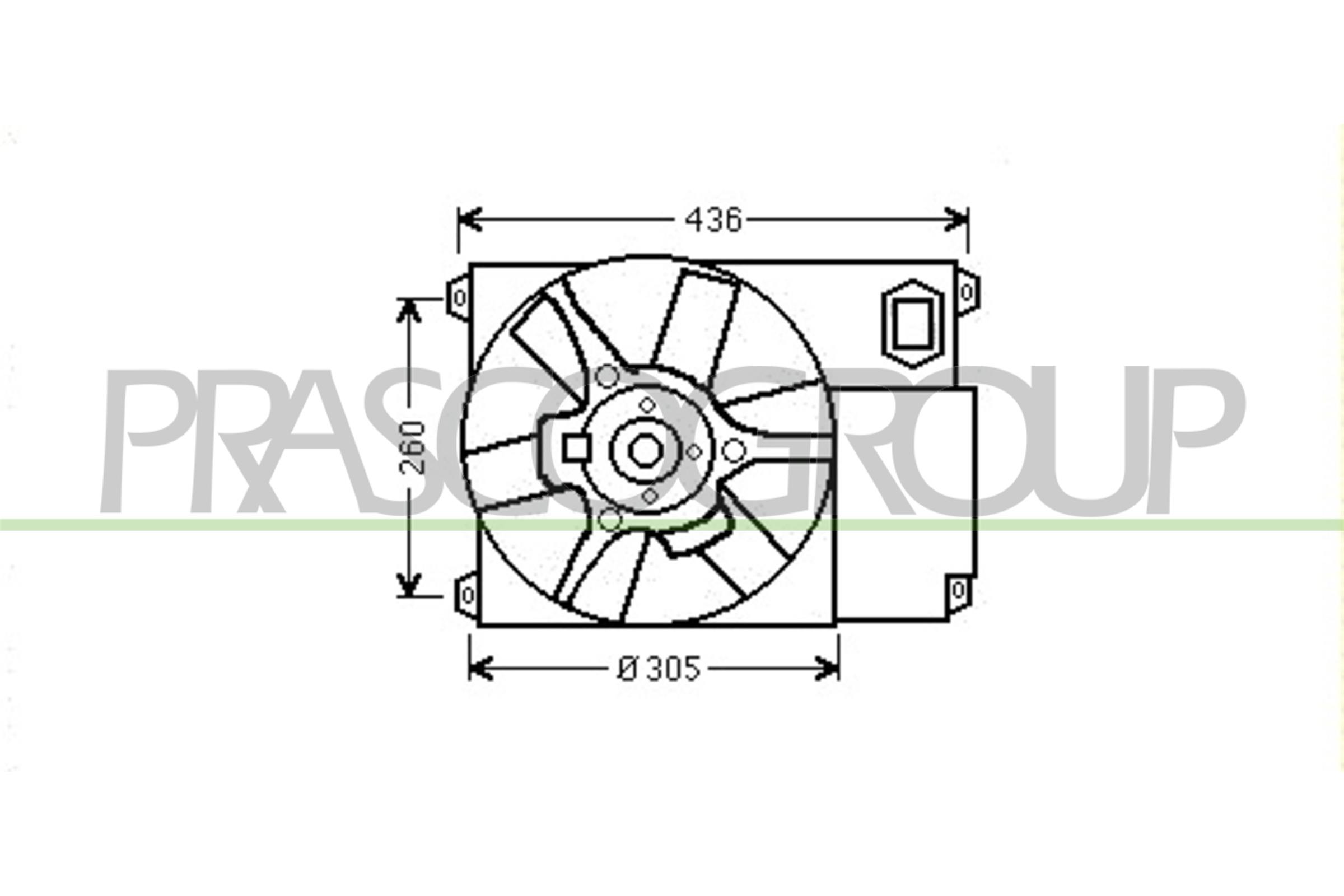 Ventilator, radiator CI950F001 PRASCO