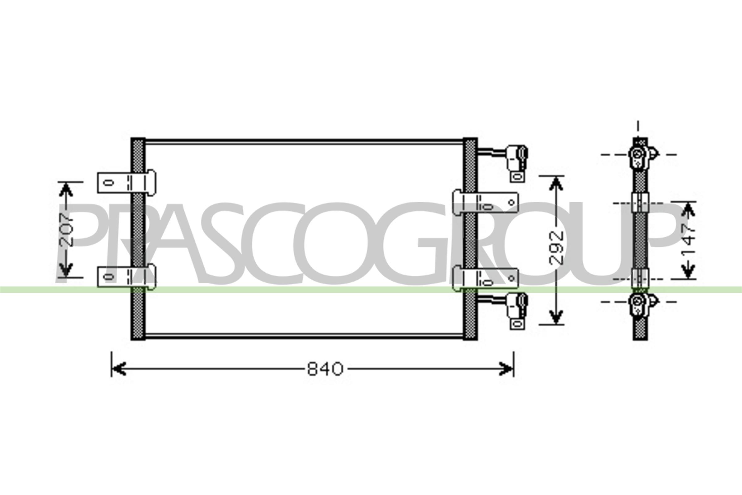 Condensator, climatizare DS950C005 PRASCO