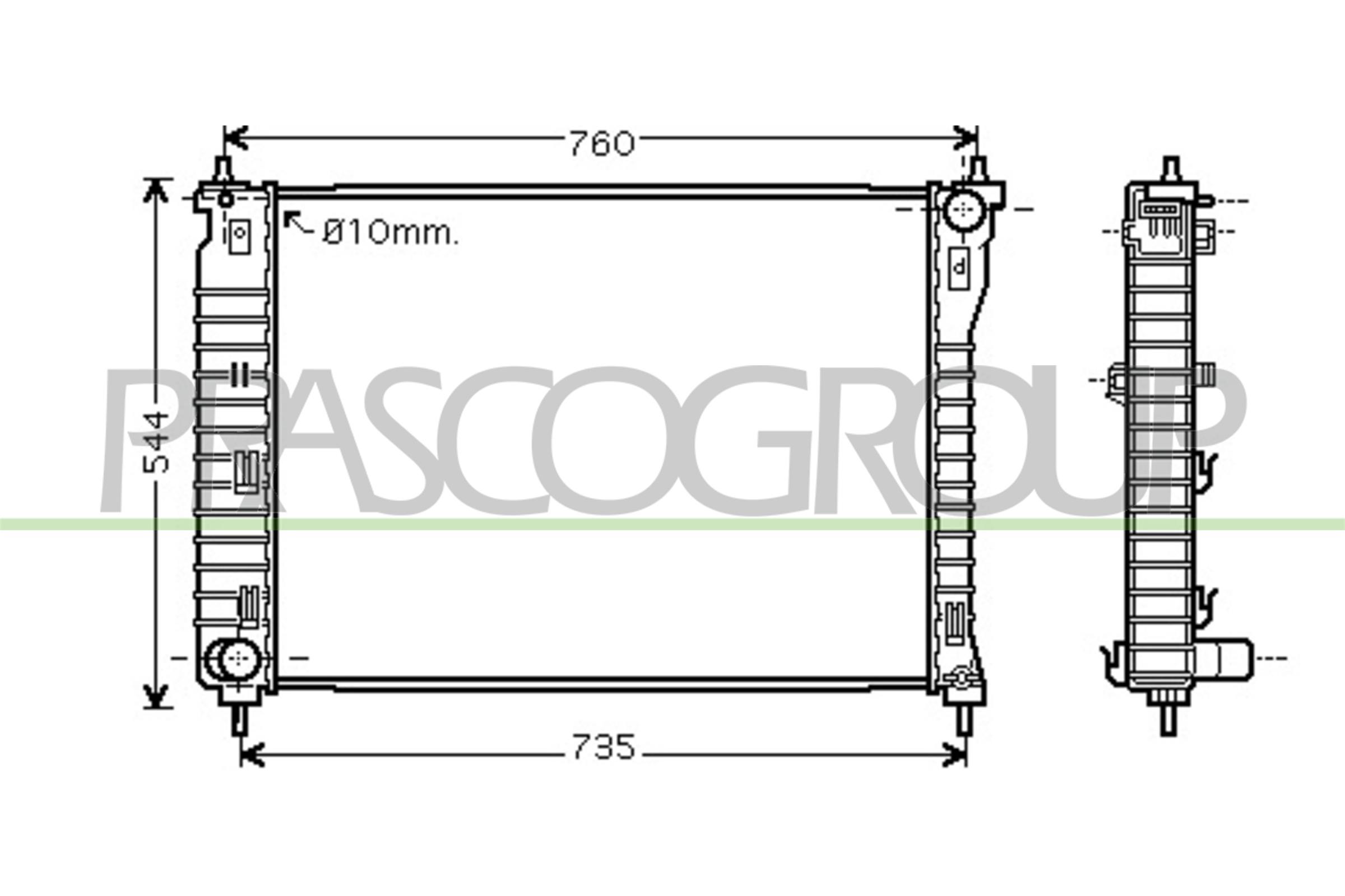 Radiator, racire motor DW720R004 PRASCO