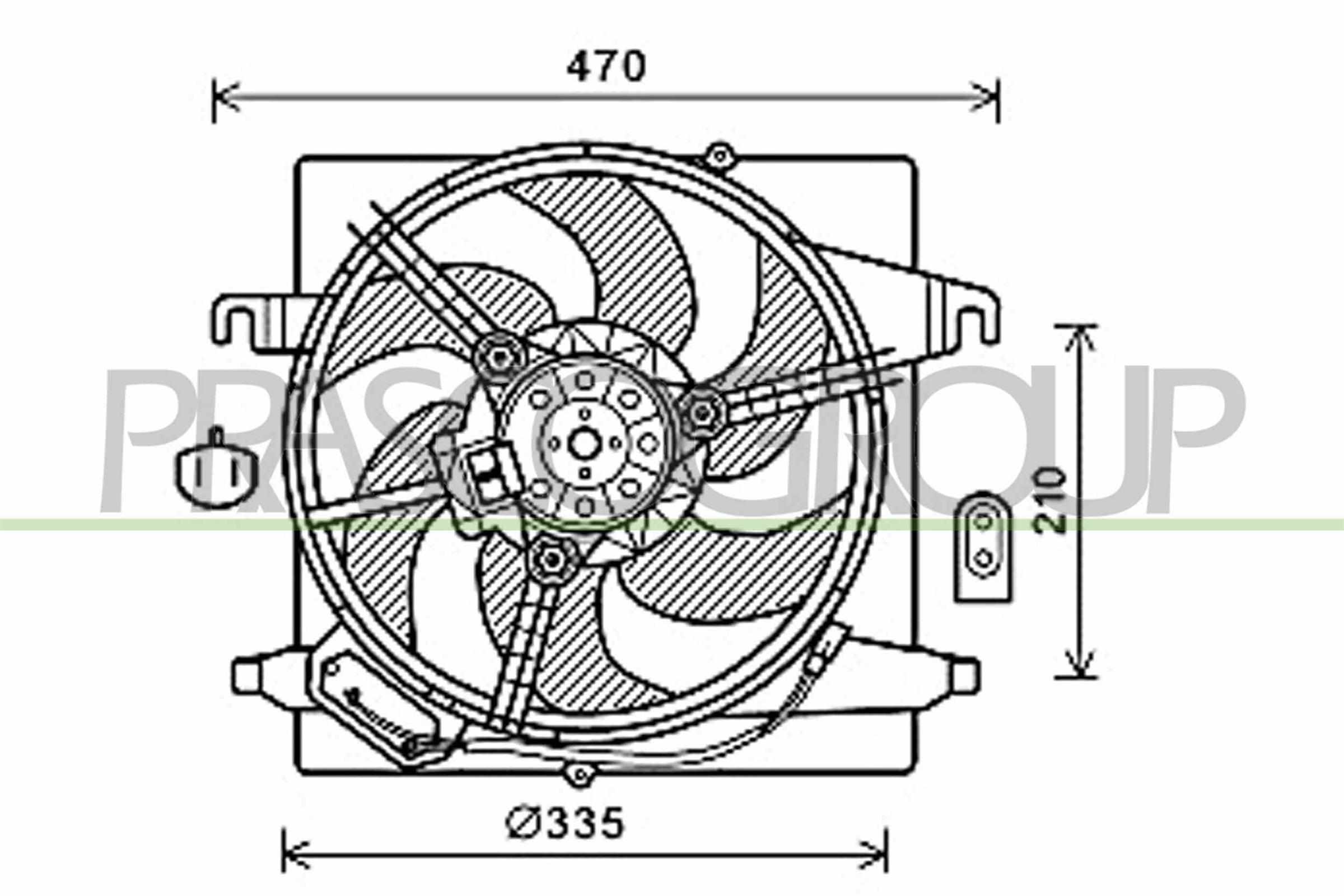 Ventilator, radiator FD006F003 PRASCO