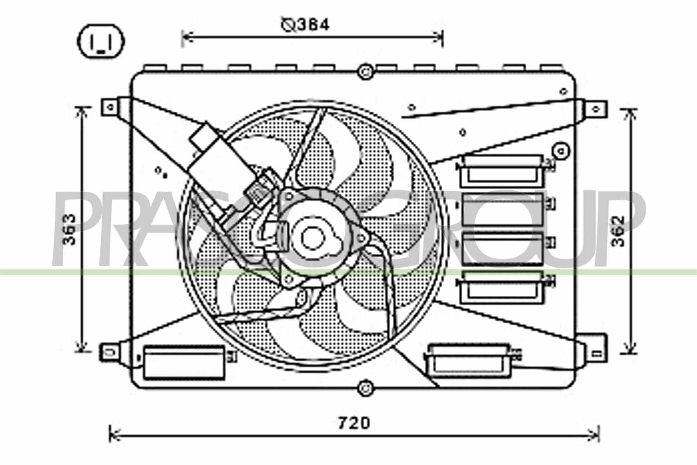 Ventilator, radiator FD079F002 PRASCO