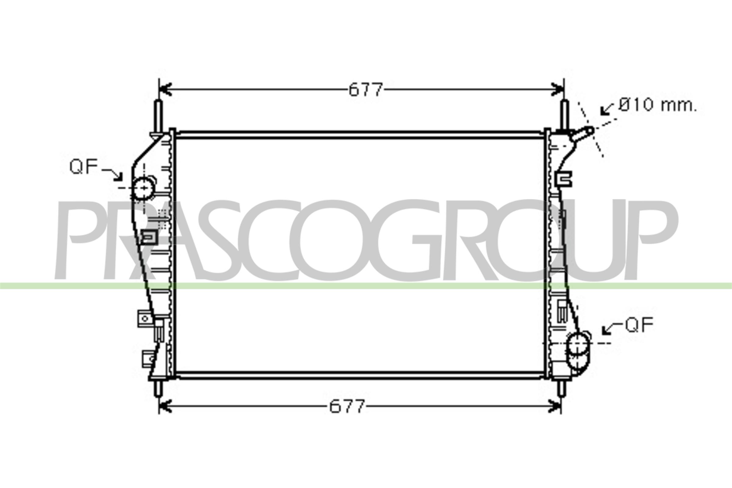 Radiator, racire motor FD107R003 PRASCO