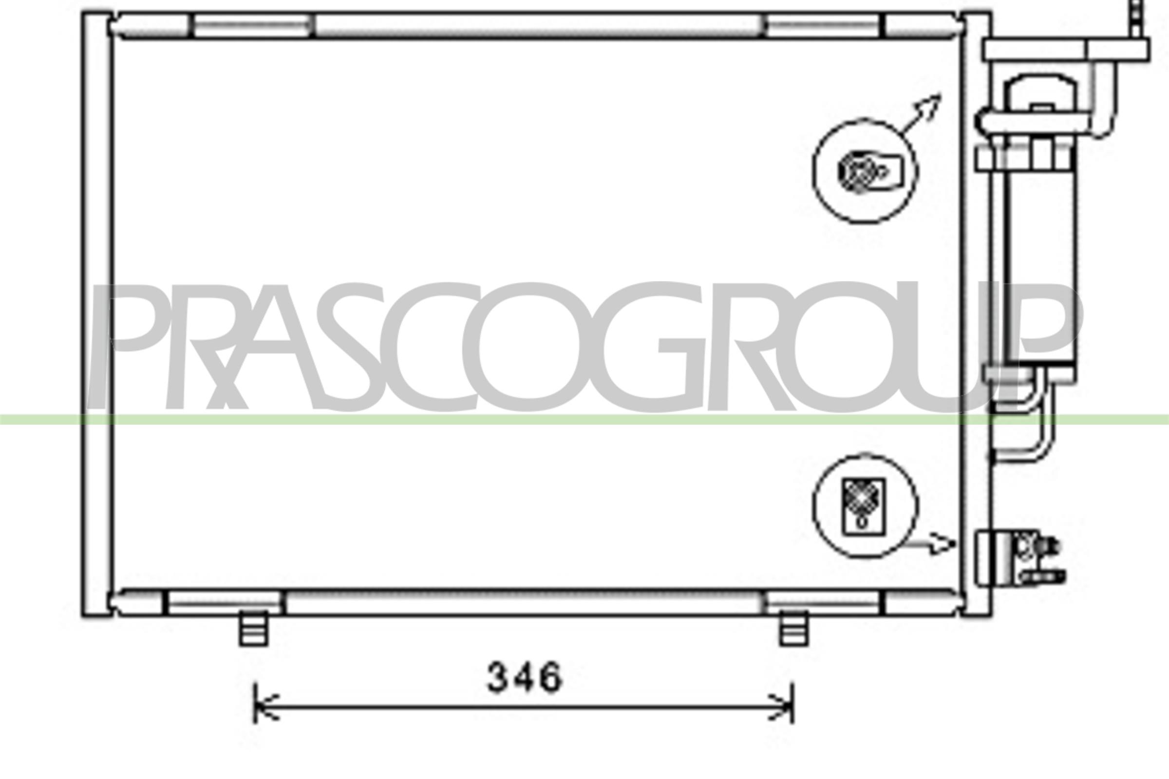 Condensator, climatizare FD346C001 PRASCO