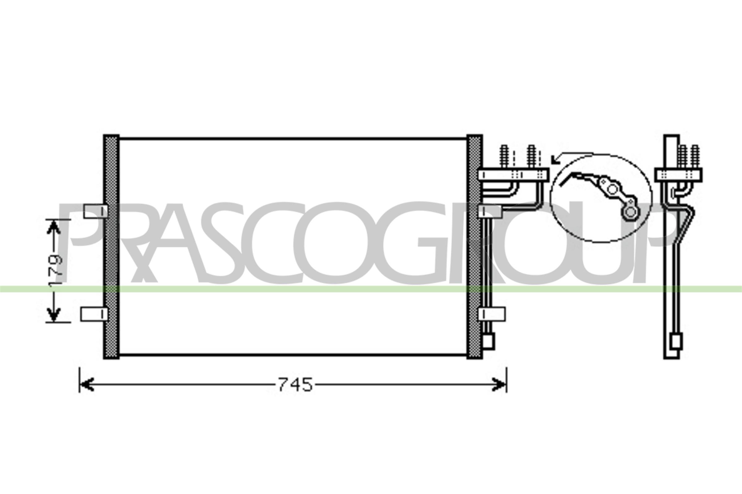 Condensator, climatizare FD422C001 PRASCO