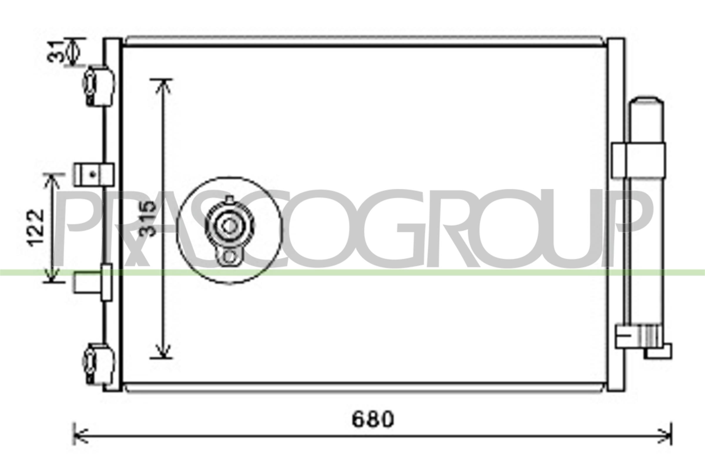 Condensator, climatizare FD428C002 PRASCO