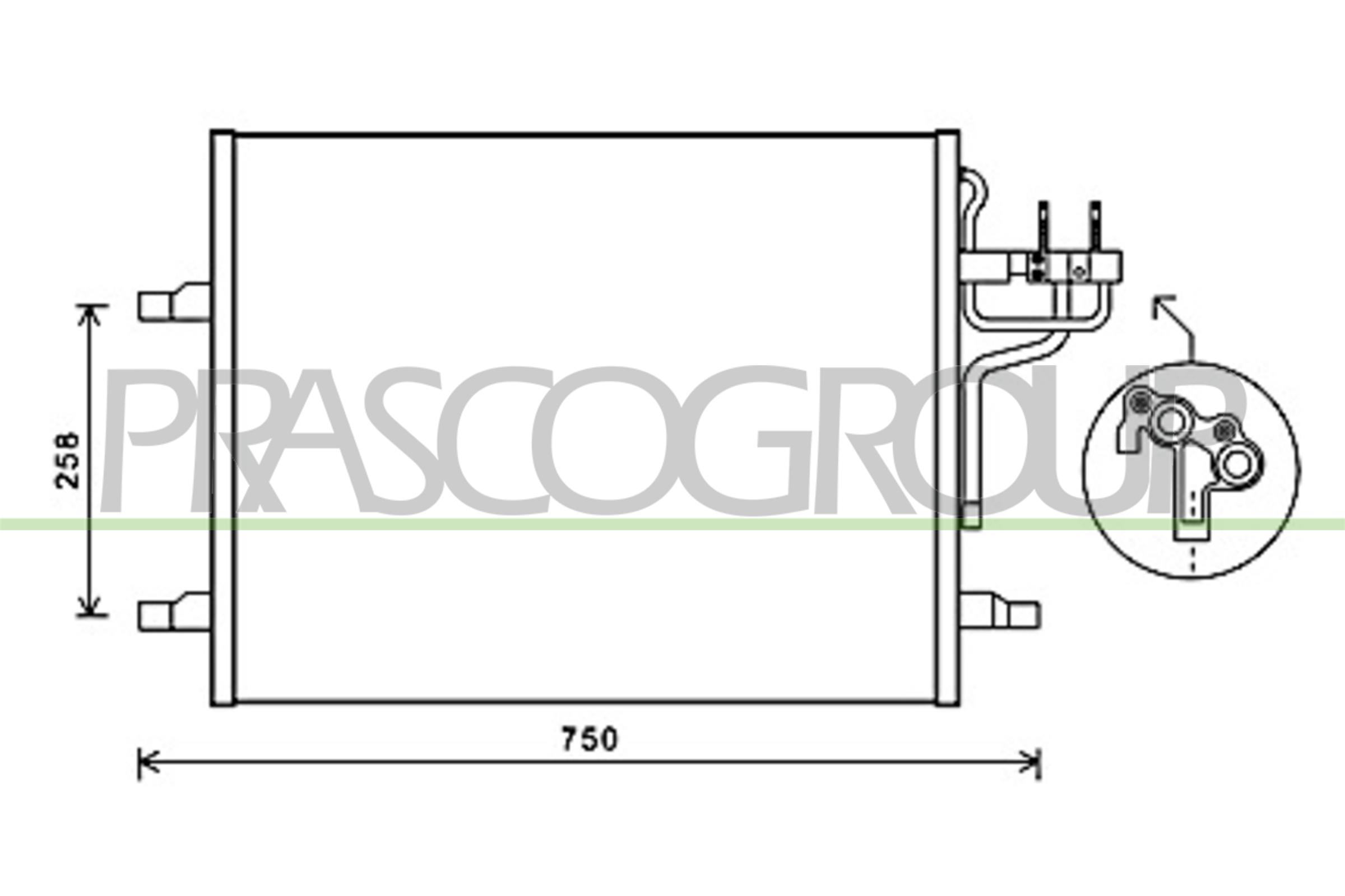 Condensator, climatizare FD802C001 PRASCO