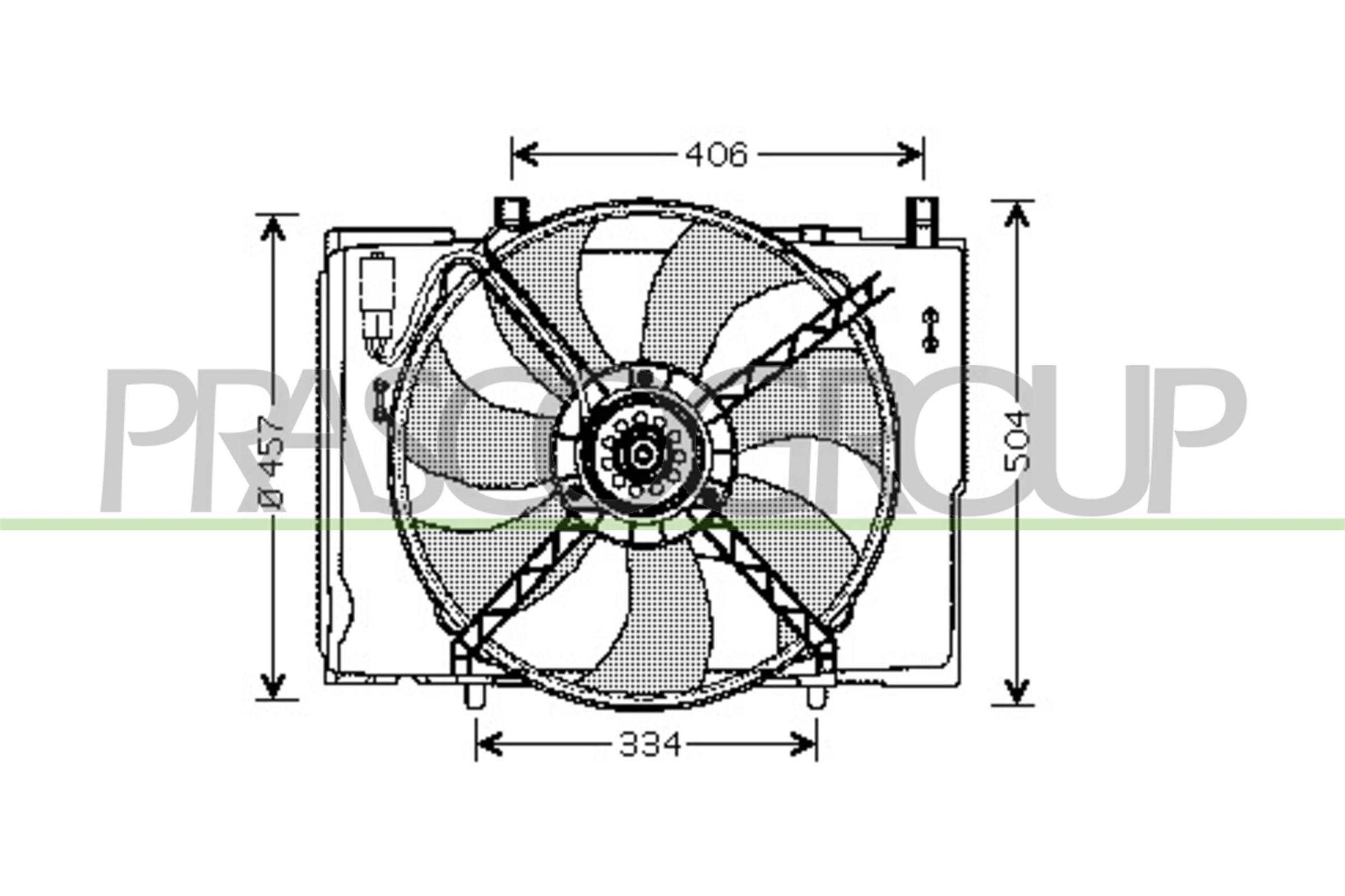 Ventilator, radiator ME025F002 PRASCO