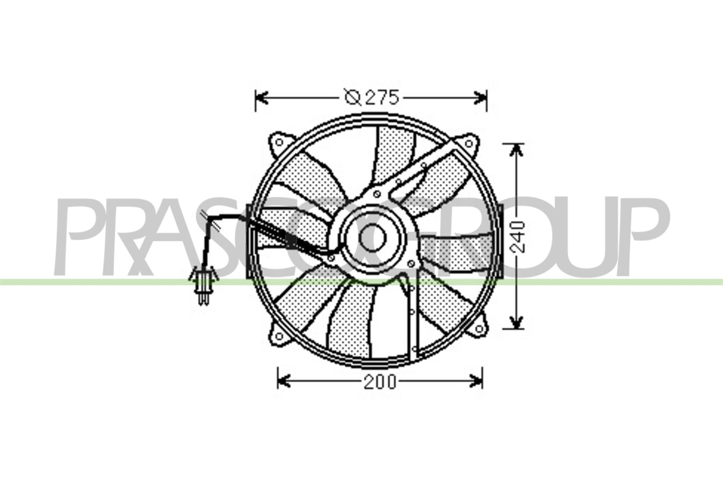 Ventilator, radiator ME025F003 PRASCO