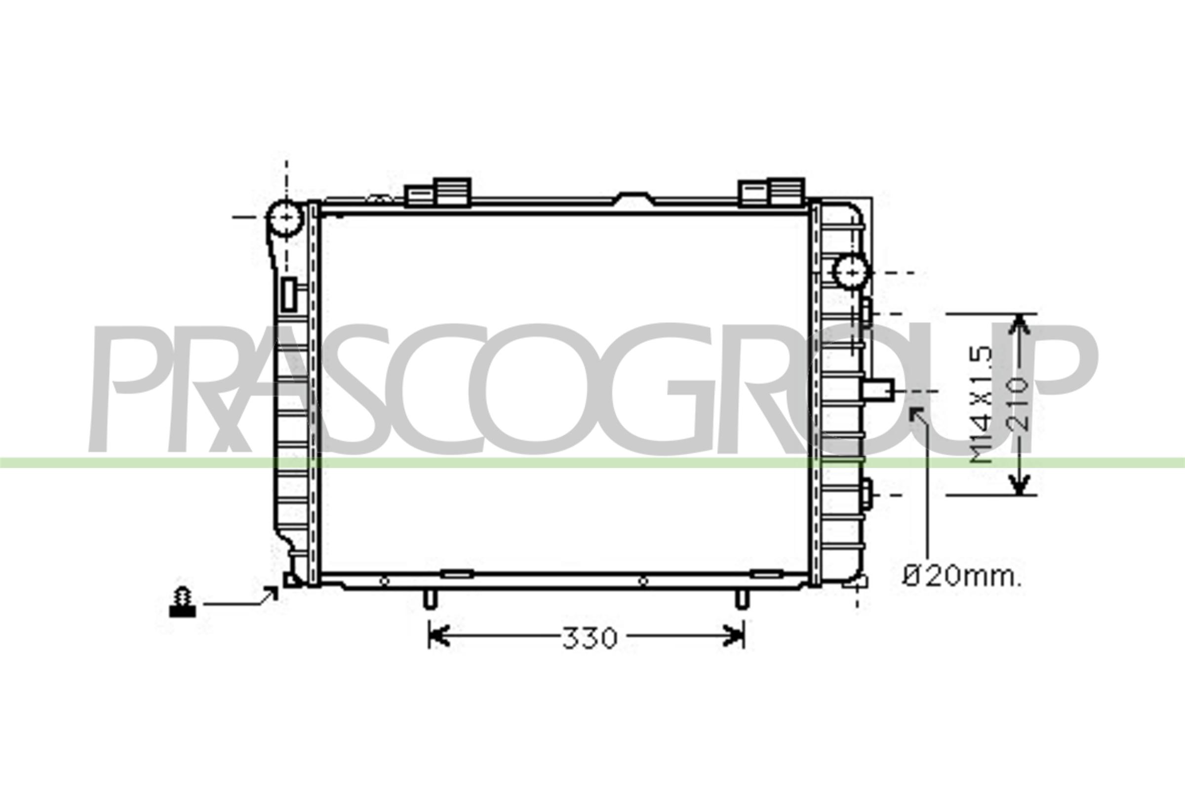 Radiator, racire motor ME025R010 PRASCO
