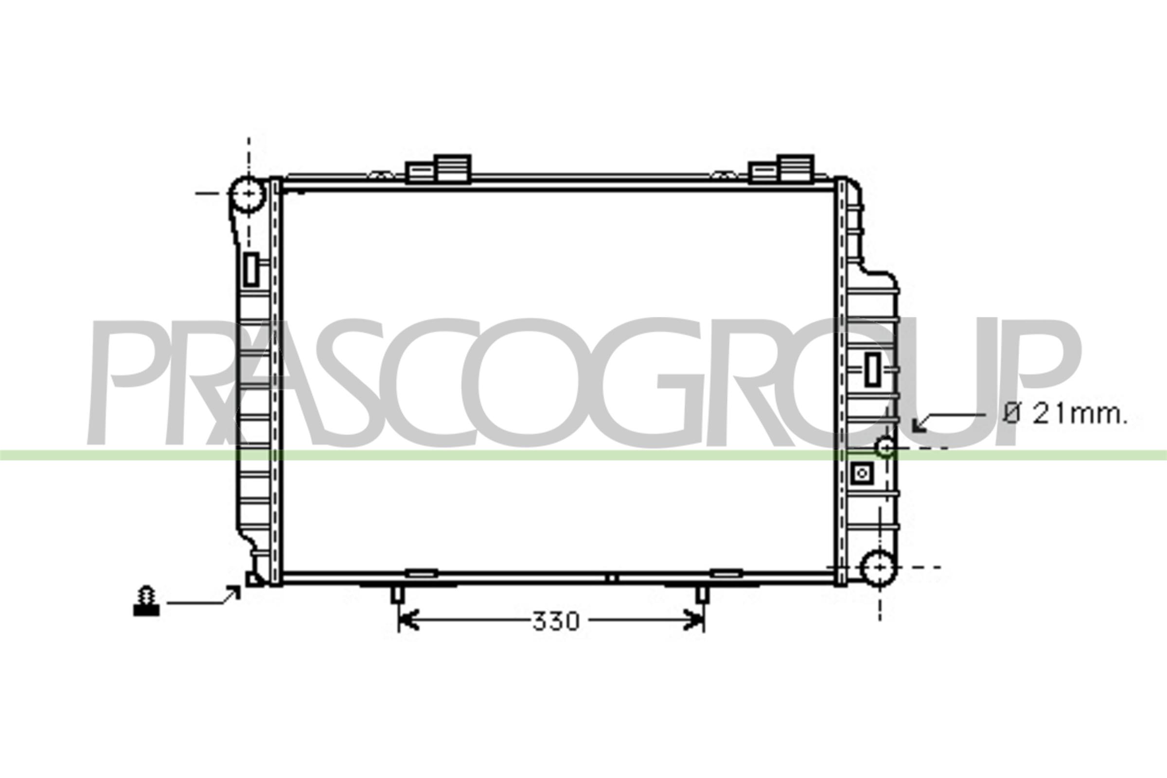 Radiator, racire motor ME025R017 PRASCO