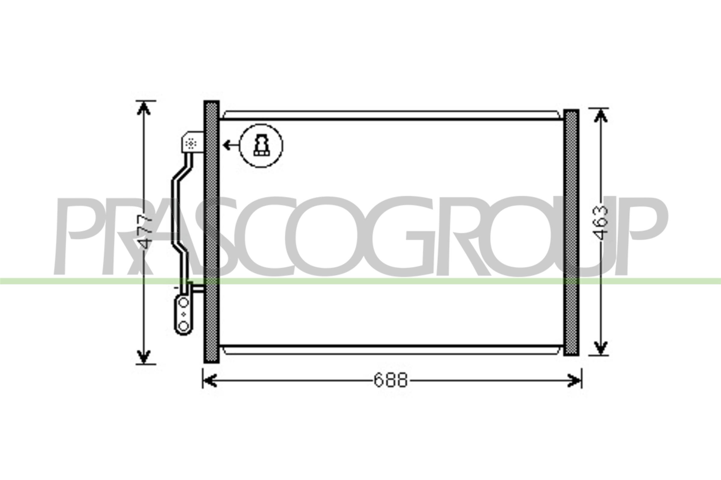 Condensator, climatizare ME526C003 PRASCO