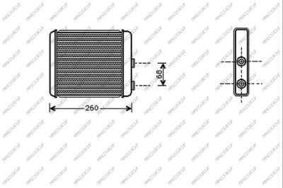 Schimbator caldura, incalzire habitaclu OP017H002 PRASCO