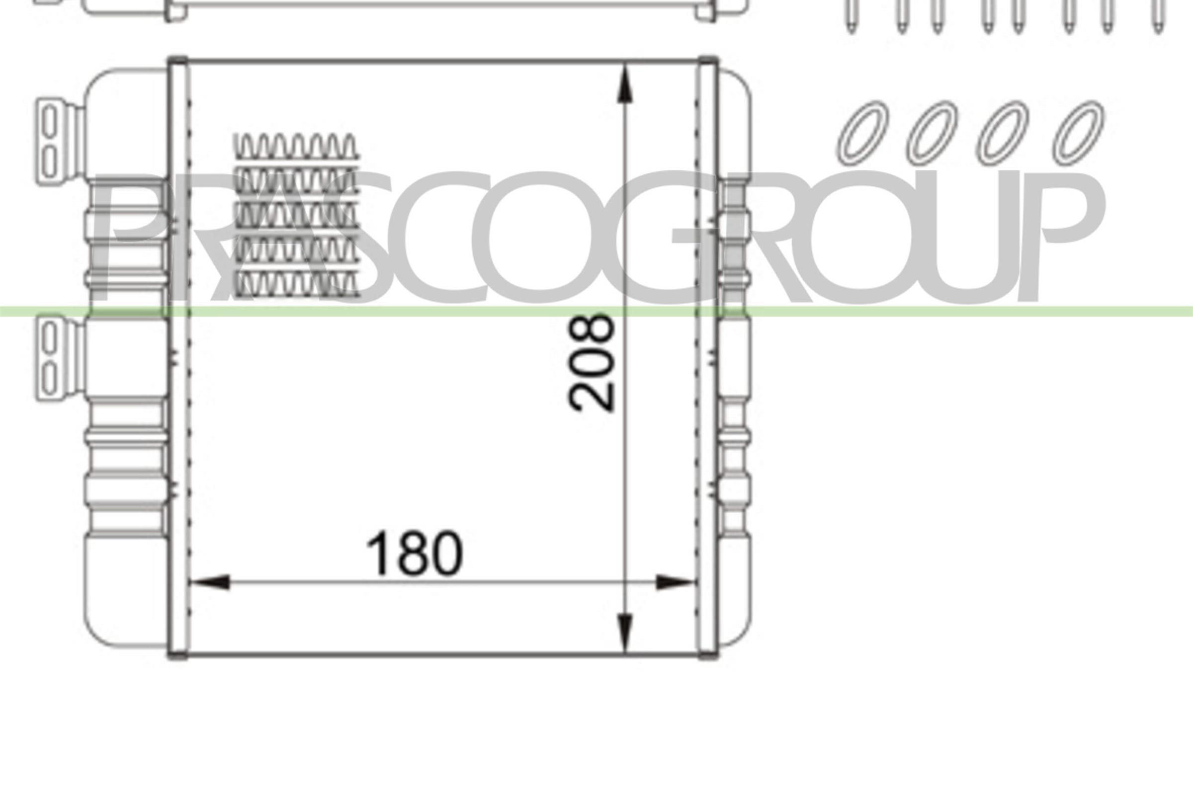 Schimbator caldura, incalzire habitaclu OP017H005 PRASCO