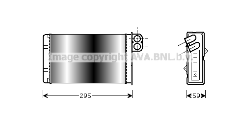 Schimbator caldura, incalzire habitaclu PEA6240 PRASCO