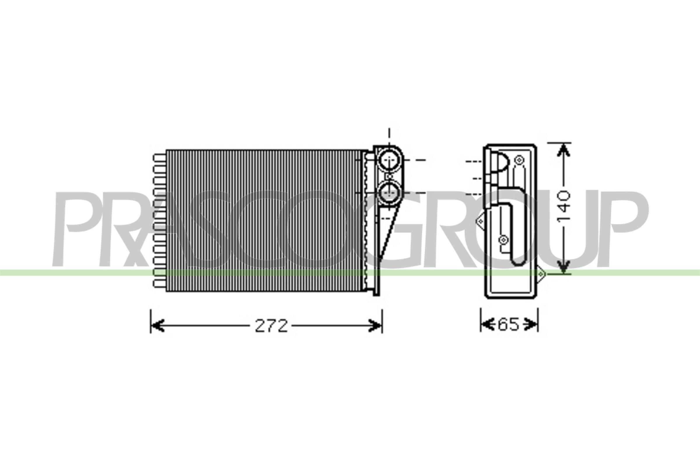 Schimbator caldura, incalzire habitaclu PG320H001 PRASCO