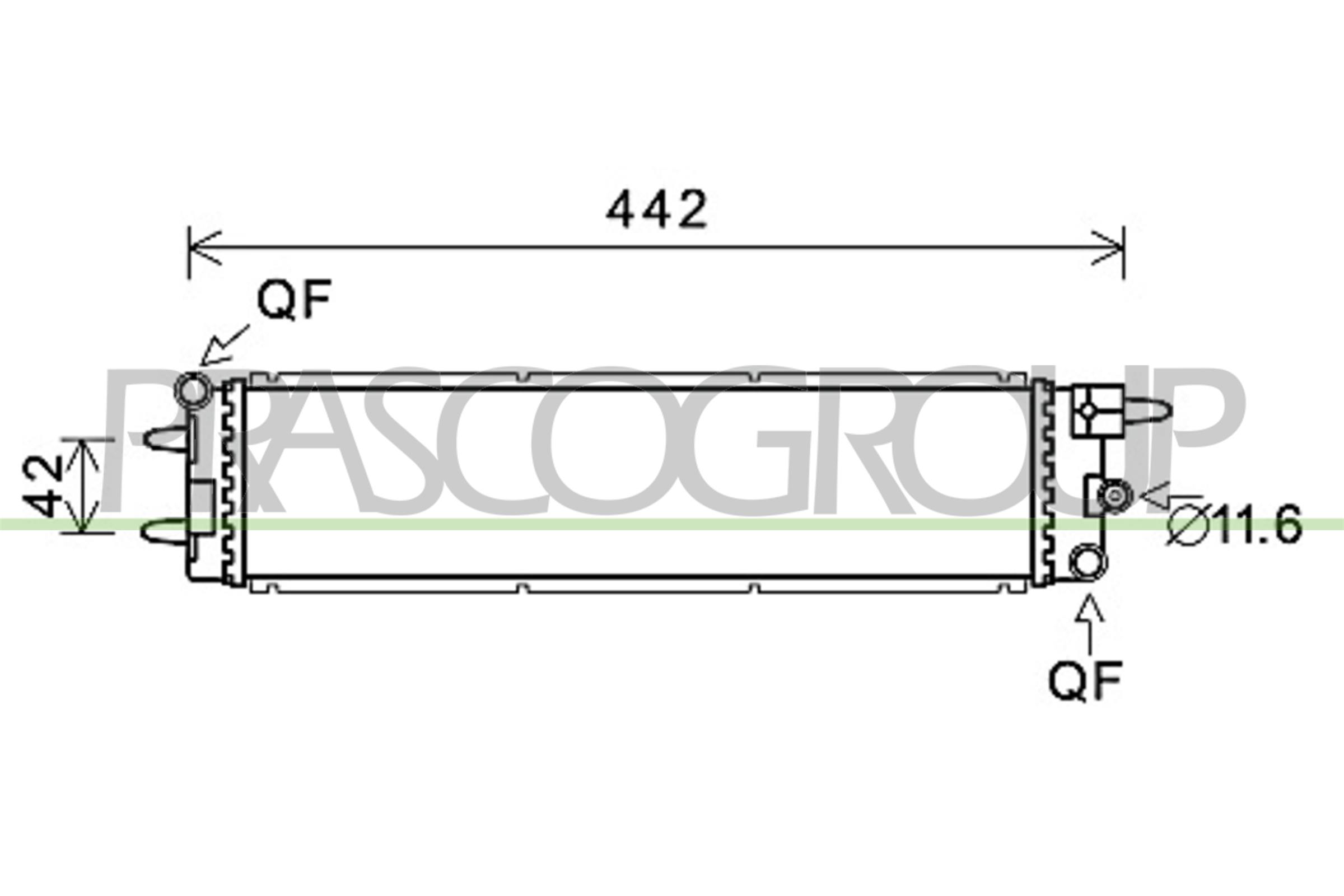 Radiator, baterie de antrenare PG530R003 PRASCO
