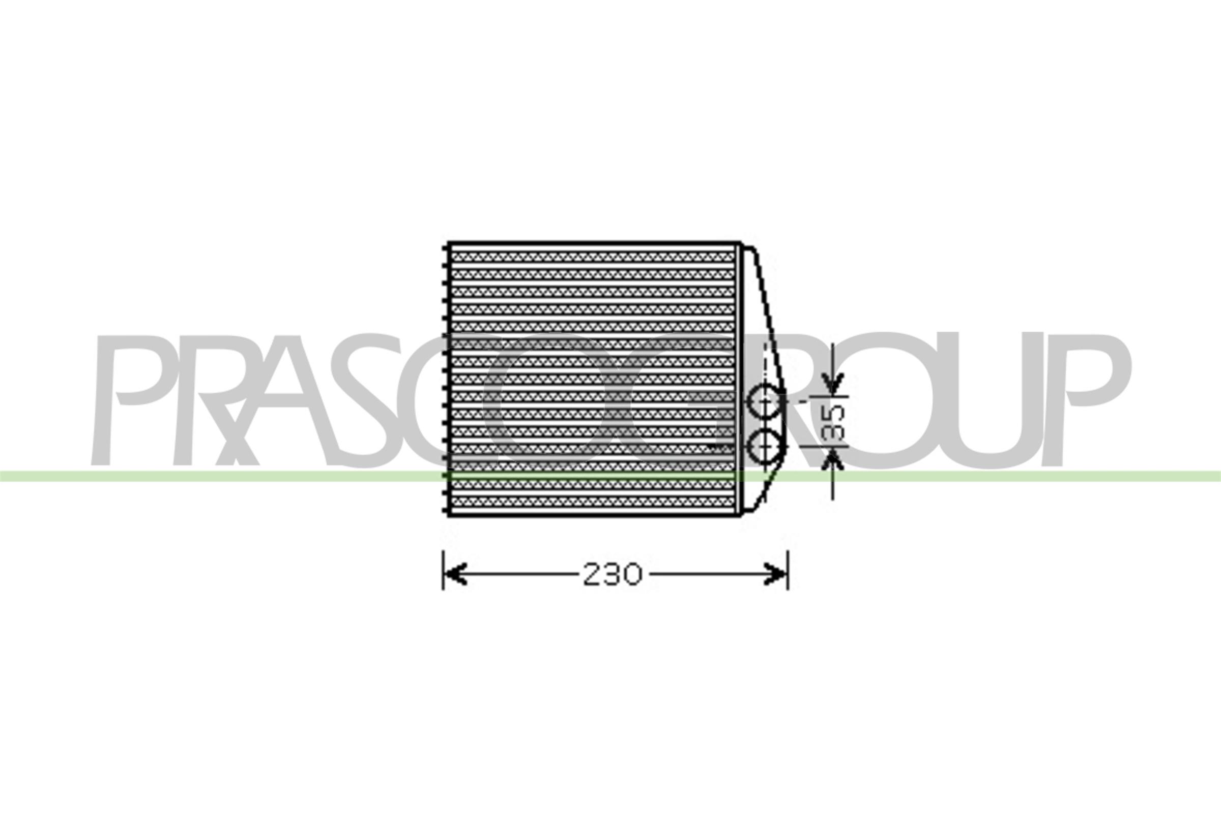 Schimbator caldura, incalzire habitaclu SA015H001 PRASCO