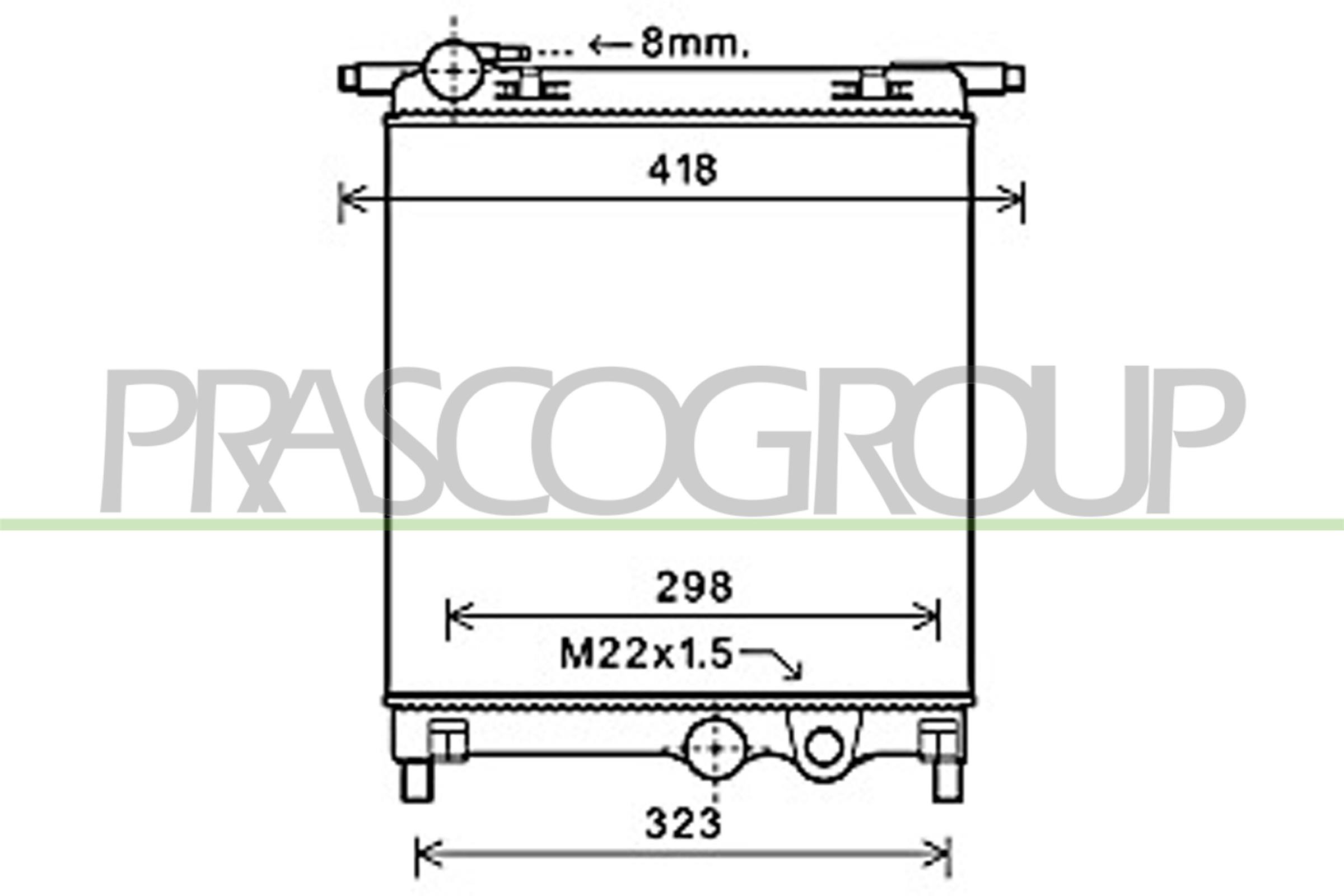 Radiator, racire motor SK201R001 PRASCO