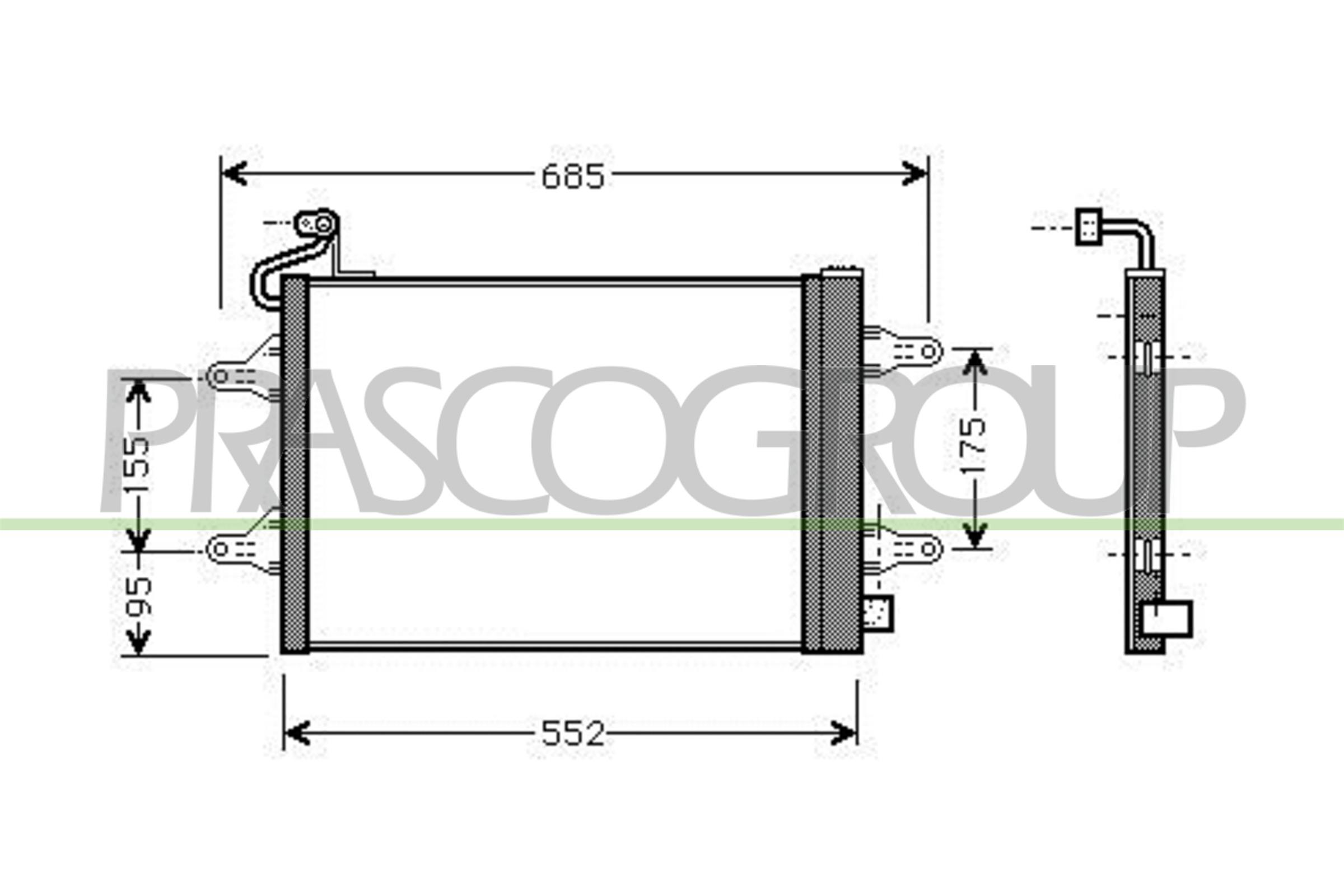 Condensator, climatizare SK320C001 PRASCO