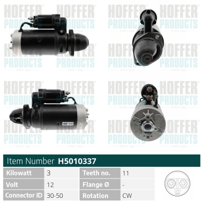 Starter H5010337 HOFFER
