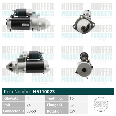 Starter H5110023 HOFFER