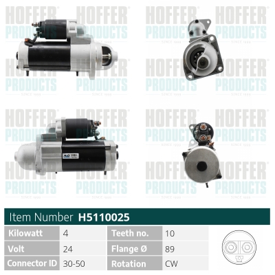 Starter H5110025G HOFFER